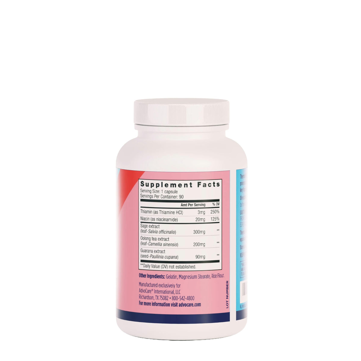 AdvoCare ThermoPlus Vitamin & Herbal Dietary Supplement - Supports Healthy Metabolism* - Contains Thiamine, Sage Extract & Oolong Tea Extract - 90 Capsules