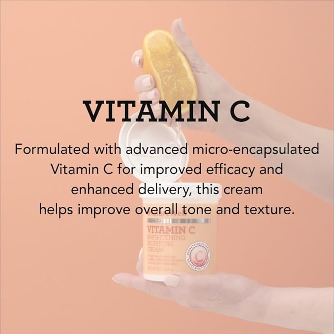 NATURE WELL Clinical Brighten & Hydrate Vitamin C Moisture Cream Skincare for Face, Body & Hands, Revitalizes Dull-Looking Skin, Promotes A Glowing Complexion, Helps Visibly Improve Skin Texture, 10oz