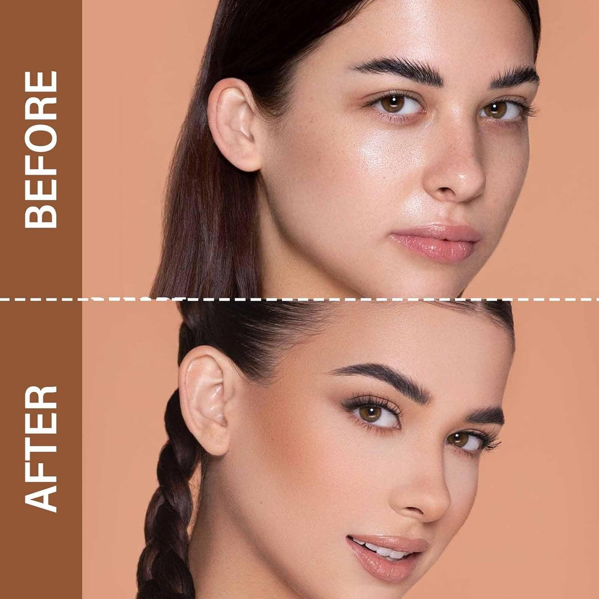 Boobeen 6 Colors Cream Contour Makeup Palette, Highlighter and Bronzer Palette Powder Kit with Mirror&Brush, Waterproof Concealer for Women