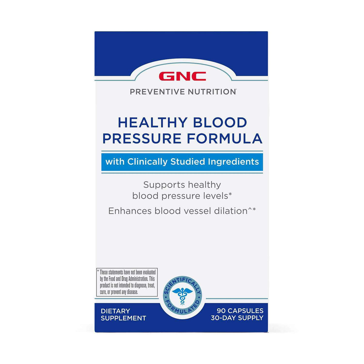 GNC Preventive Nutrition Healthy Blood Pressure Formula - 90 Capsules