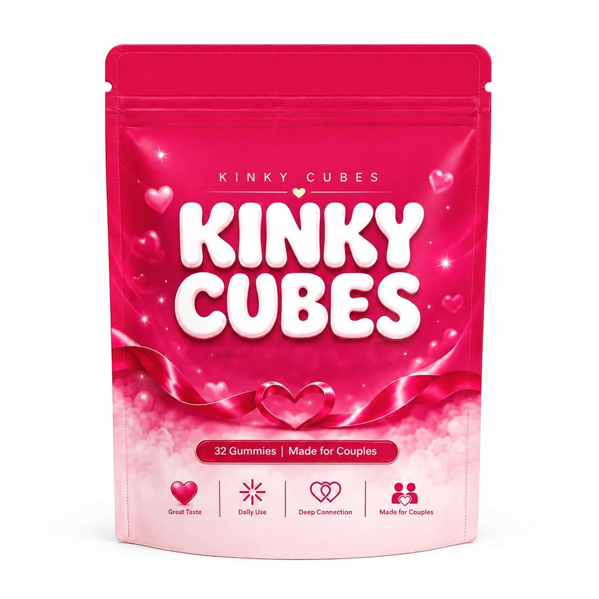 KINKY CUBES Gummies, Boost Mood, Vitamin & Mineral Supplements, 32 Gummies