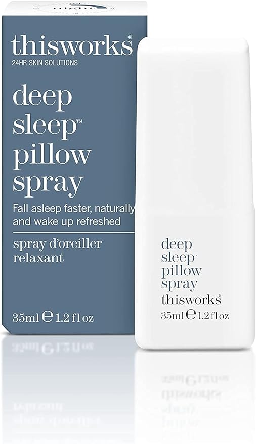 THISWORKS Deep Sleep Pillow Spray: Fast-Acting Natural Rest Aid with Lavender for Relaxation, 35 ml 1.2 Fl Oz (Trial Size | Portable | Great for Travel)