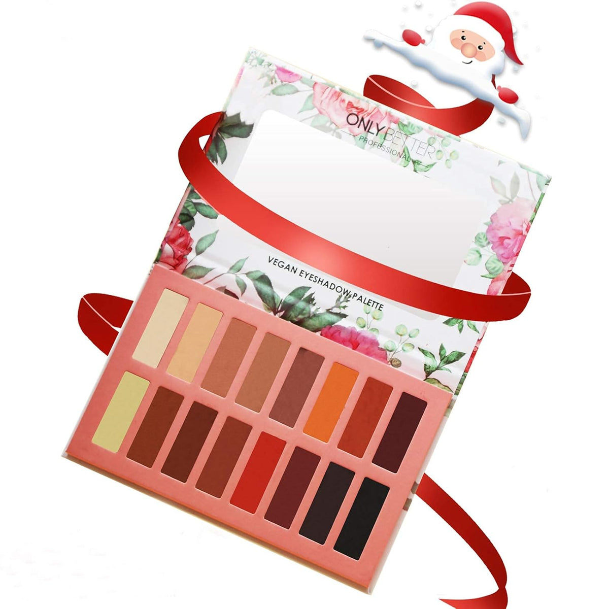 Vegan Eyeshadow Palette ONLYBETTER High Pigmented Brown Eyeshadow Palette Easy to Blend Color Fusion 16 Shades Metallic and Shimmer Nude Eyeshadow Palette Long Lasting Sweatproof and Waterproof