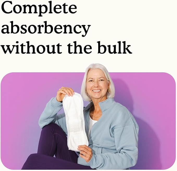 Because Incontinence Pads for Women - Maximum Absorbency, Postpartum Liners, Up to 100% Leak-Free Protection, Discreet Protection for Bladder Leaks, 20 Count