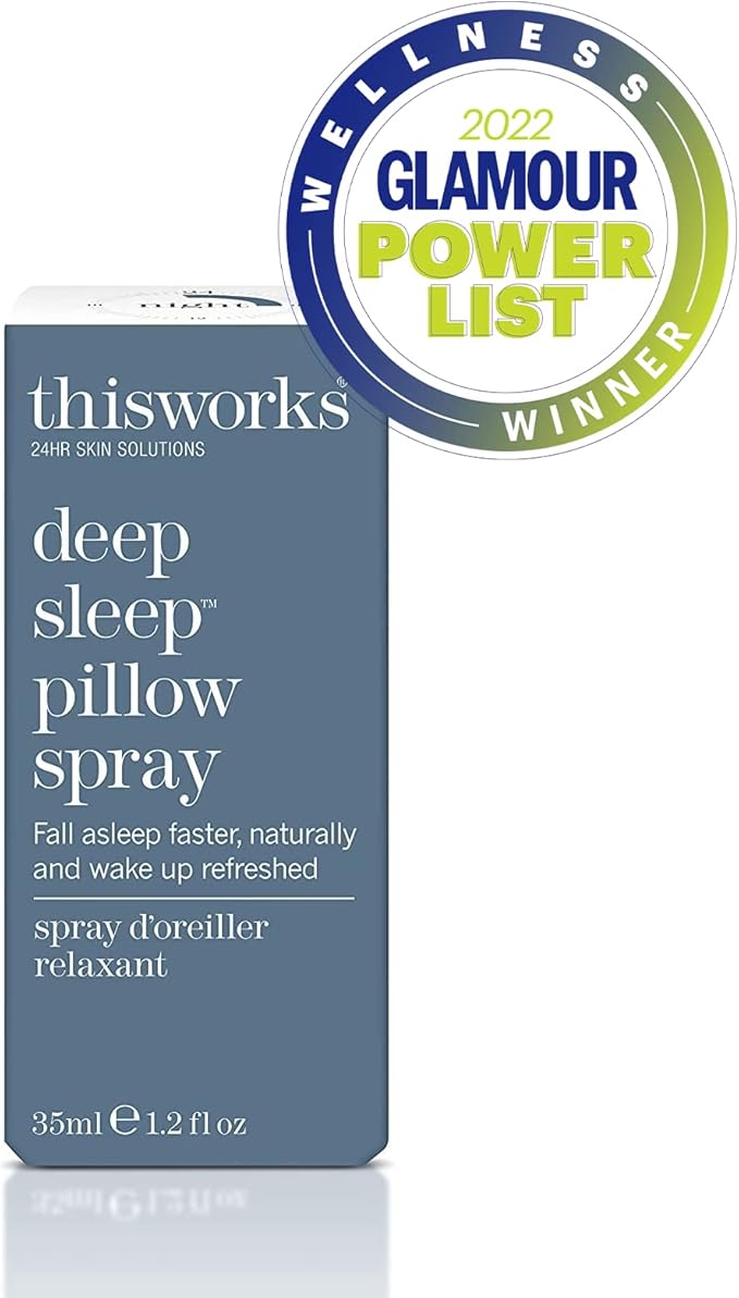 THISWORKS Deep Sleep Pillow Spray: Fast-Acting Natural Rest Aid with Lavender for Relaxation, 35 ml 1.2 Fl Oz (Trial Size | Portable | Great for Travel)