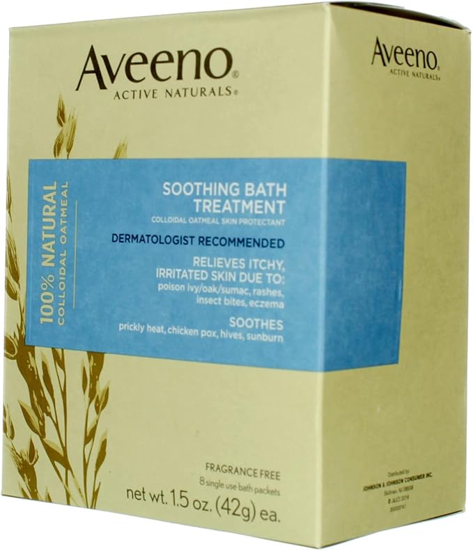 Aveeno Aveeno Active Naturals Soothing Bath Treatment Packets, 8 Each (Pack of 3)