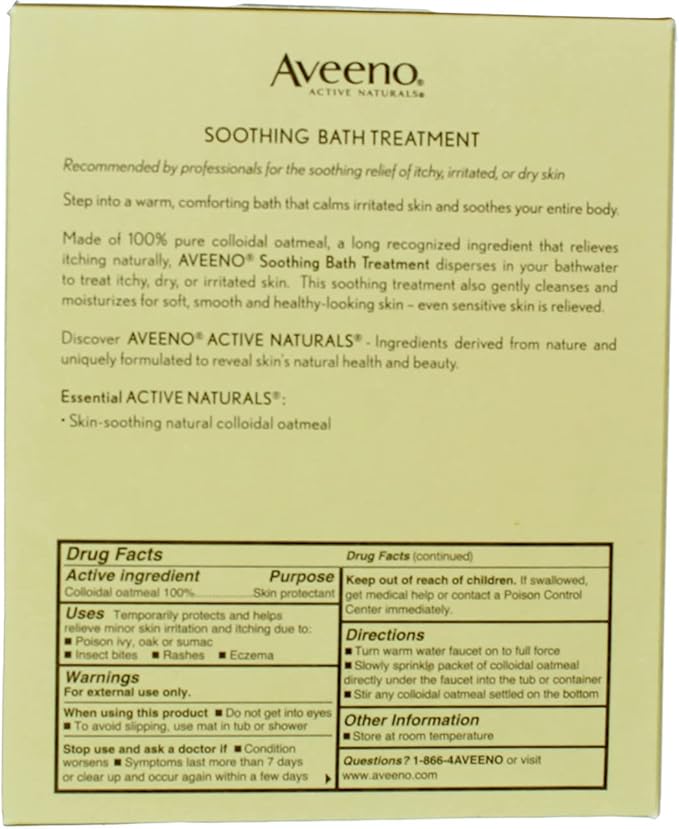 Aveeno Aveeno Active Naturals Soothing Bath Treatment Packets, 8 Each (Pack of 3)