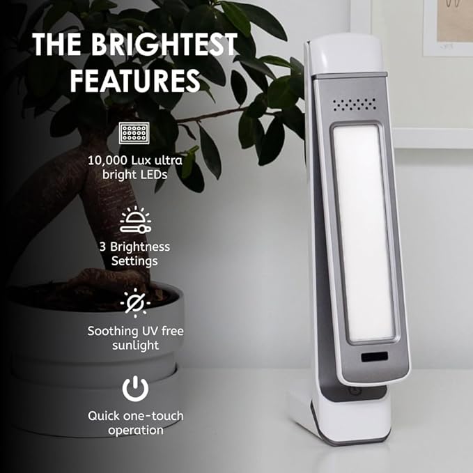 Circadian Optics Lumos 2.0 Light Therapy Lamp | As Seen On Shark Tank | 10,000 Lux Full Spectrum UV-Free Light | Boost Mood, Improve Sleep, Increase Energy & Enhance Focus