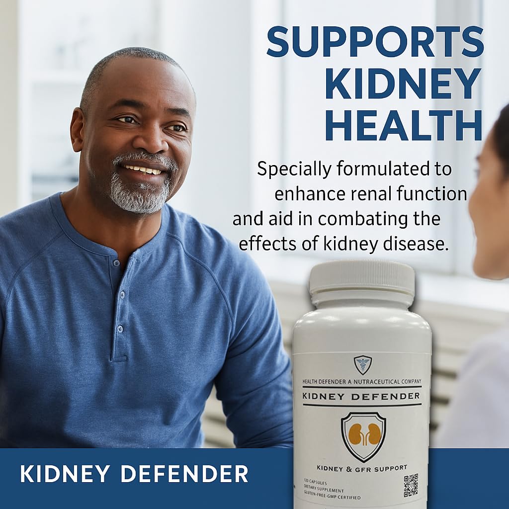 Kidney Defender - Kidney Support Supplement with Niacin Protocol for Kidney Health, Cleanse & Restore - Natural Kidney Health Supplement (120 Capsules)