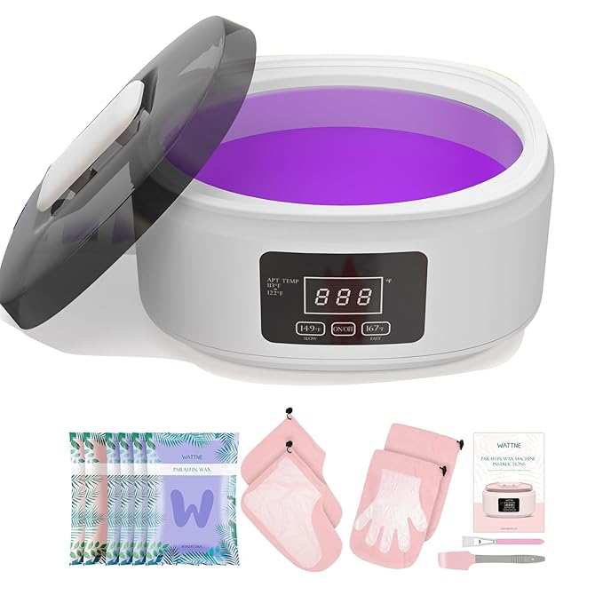 Paraffin Wax Machine For Hands And Feet - Paraffin Wax Heater Moisturizing Set Automatic Timing Heat Preservation Paraffin Wax Machine For Hand Wax, Suitable For Arthritis, Dry Skin Repair(White)