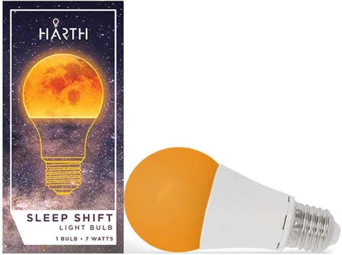 Sleep Aid Amber Light Bulbs I Blue Light Blocking Led Lights for Bedroom Soft Warm Light Bulbs I 7 Watts E26 Led Bulb 60 Watt (Equivalent) I Night Light Bulbs for Room Lamp, Bedroom Lights, Kids Room