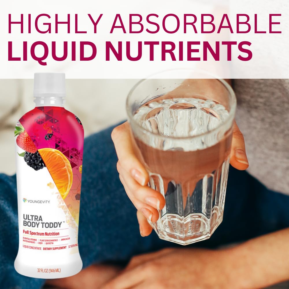 Youngevity Ultra Body Toddy - 100+ Nutrient Mega Multi-Vitamin Mineral Supplement for Men and Women - Enhanced Absorption - Phytonutrients - Amino Acids - (32 Fl Oz)