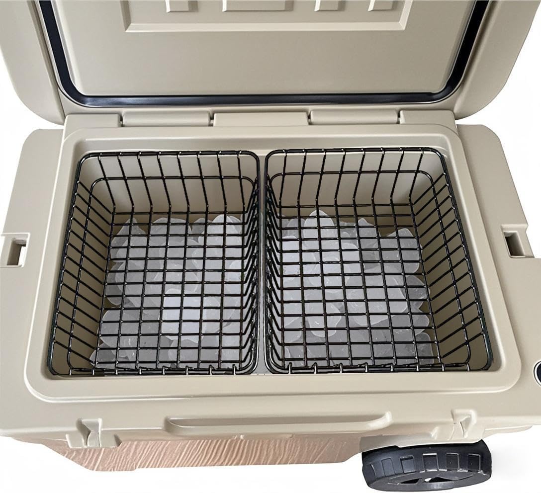 2 Pack Cooler Basket for Yeti Tundra Haul,Stays Food Chilled and Dry, Compatible with Other Cooler Accessories Cooler Locks, Dividers, Ice etc (Tundra Haul 2 Pack)