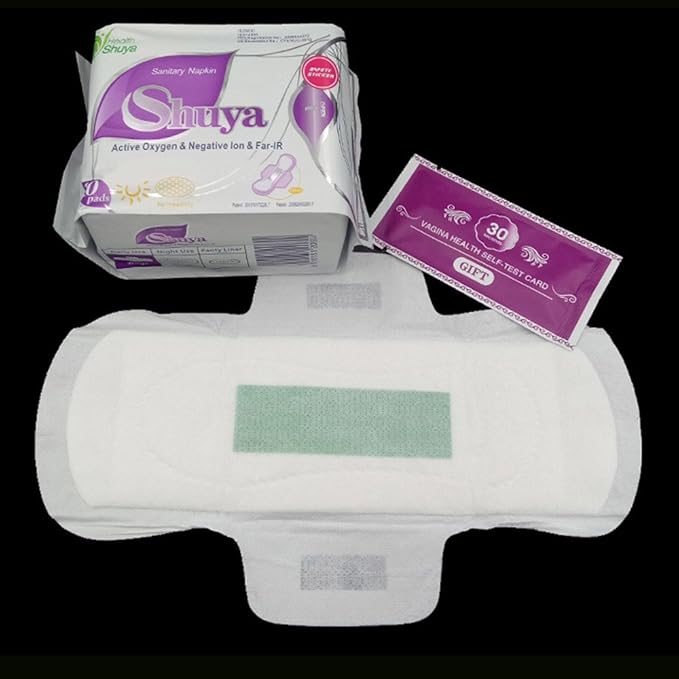 SHUYA Ultral Thin Feminine Care Pads for Women Regular Length with Wings, Patented Active Oxygen and Anion Sanitary Pads, High Absorbency, Size 245mm,Scented 40Count (Pack of 4)