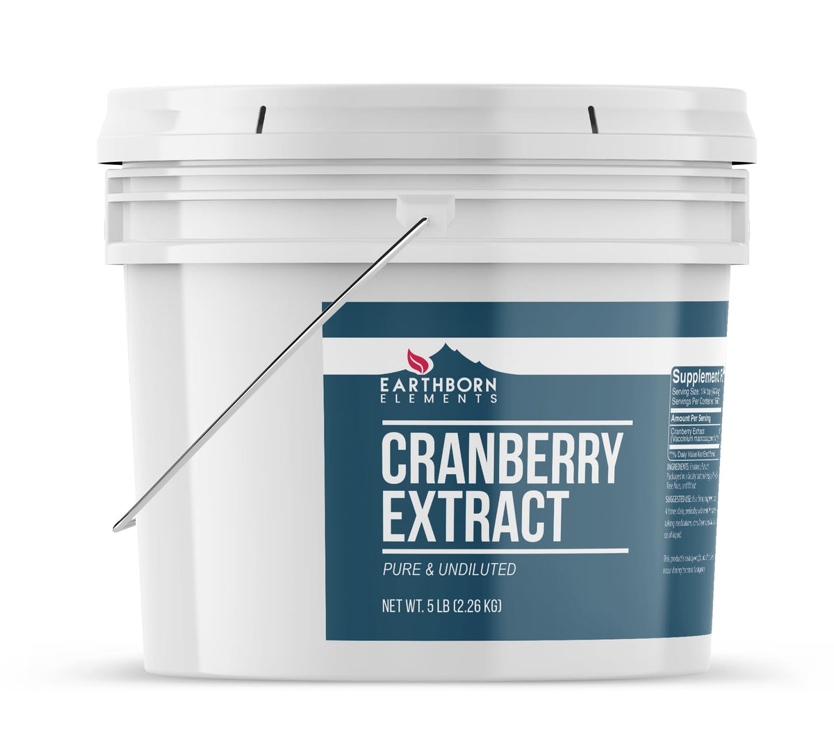 Earthborn Elements Cranberry Extract 1 Gallon Bucket, Pure & Undiluted, Herbal Supplement