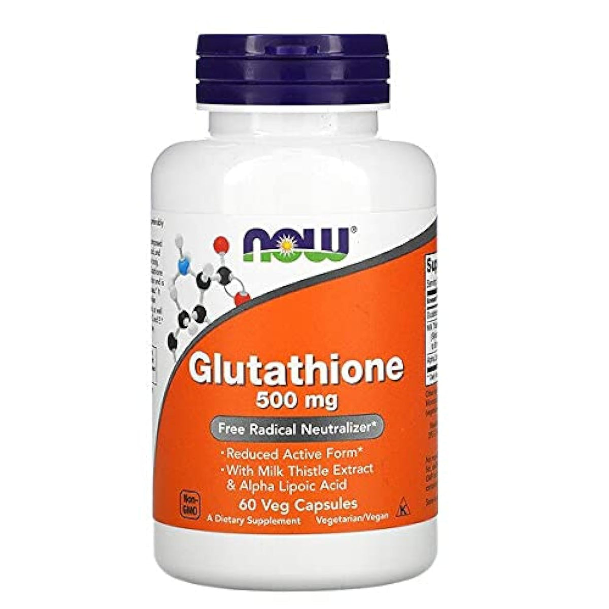 NOW Foods - Glutathione Cellular Antioxidant 500 mg. - 60 Vegetarian Capsules