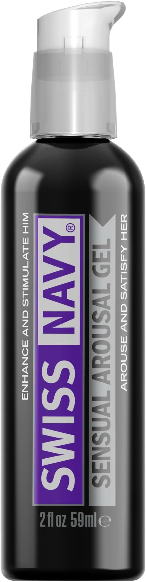 Swiss Navy Sensual Arousal Personal Lubricant & Gel for Couples, Men & Women, Water Based Personal Lubrication with Niacin (Vitamin B3), Menthol, Peppermint, Butea Superba, Leak Proof Bottle, 2 Oz