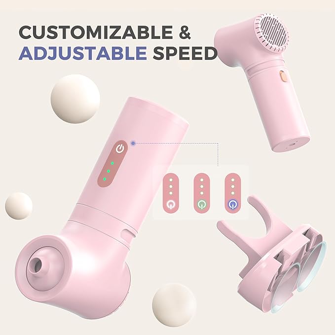 Bath Jet Spa, Cordless Portable Bathtub Accessories with 3-level Adjustable Speed, Bubble Maker/Bath Jet Mode, Bathtub Jets for Home Spa, Relaxing (Pink)