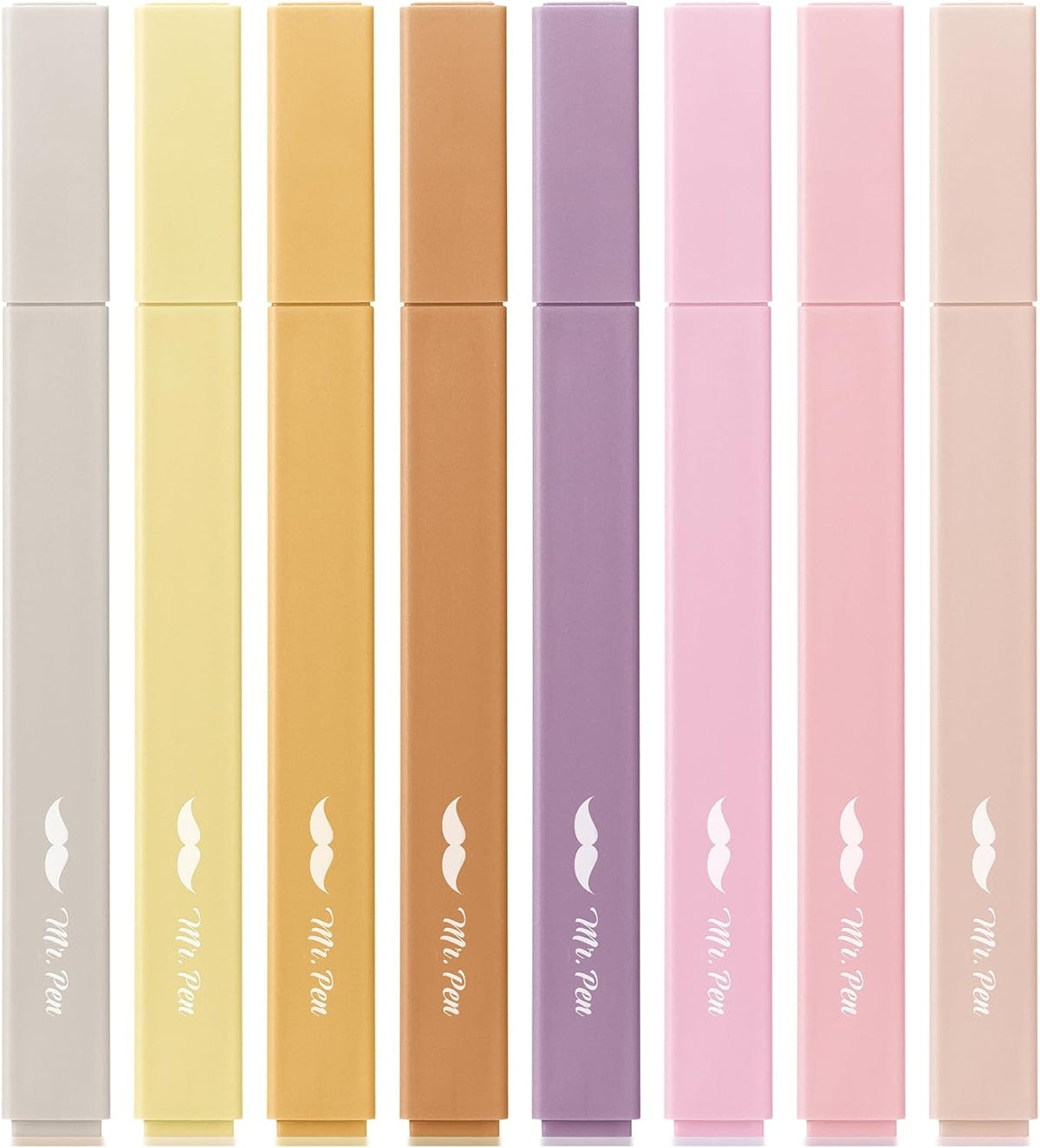 Mr. Pen- Aesthetic Highlighters, 8 Pack, Chisel Tip, Vintage Brown, Cute Highlighters Assorted Colors