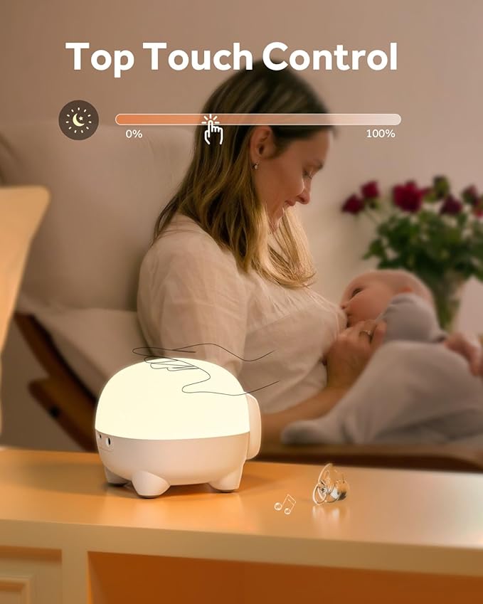 White Noise Sound Machines with 9 Colors Night Light – 42 Soothing Sounds and Sleep White Noise Machine Rechargeable 3 Timers Adjustable Brightness Memory Function for Adults Kids Baby