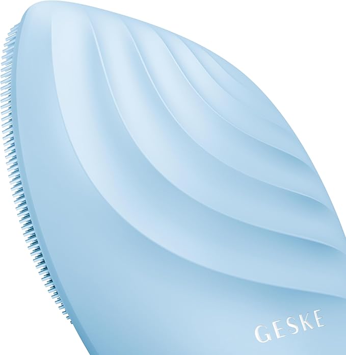 SmartAppGuided™ Sonic Facial Brush 5 in 1 | Vibrating Electric Facial Cleansing Brush | Soft Silicone Brush | Professional Facial Cleanser | Skin Cleanser & Exfoliator | Face Massager