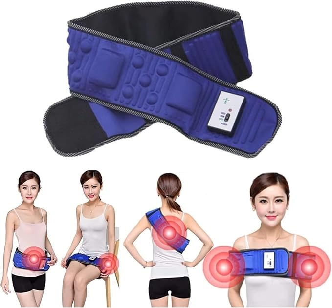 CNSZKYX Electric Abdominal Stimulator Body Vibrating Slimming Belt Belly Muscle Waist Trainer Massager X5 Times Weight Loss Fat Burning (US Plug)