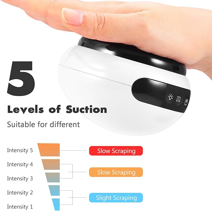 Smart Cupping Physiotherapy 3-in-1 Set, Multi-Functional Back Scraping Instrument, red Light Pain Relief, Heat Therapy, Adjustable Suction to Relieve Back Muscle Fatigue 2025 New Model