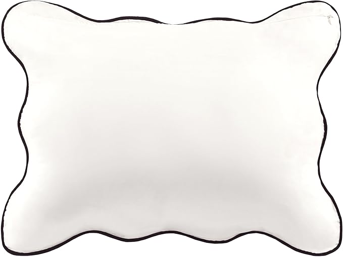 kate spade new york Scalloped Edge 3-Piece King Quilt Bedding Set, 100% Cotton Reversible Cover, All Season Warmth Bedding, Machine Washable, Marshmallow