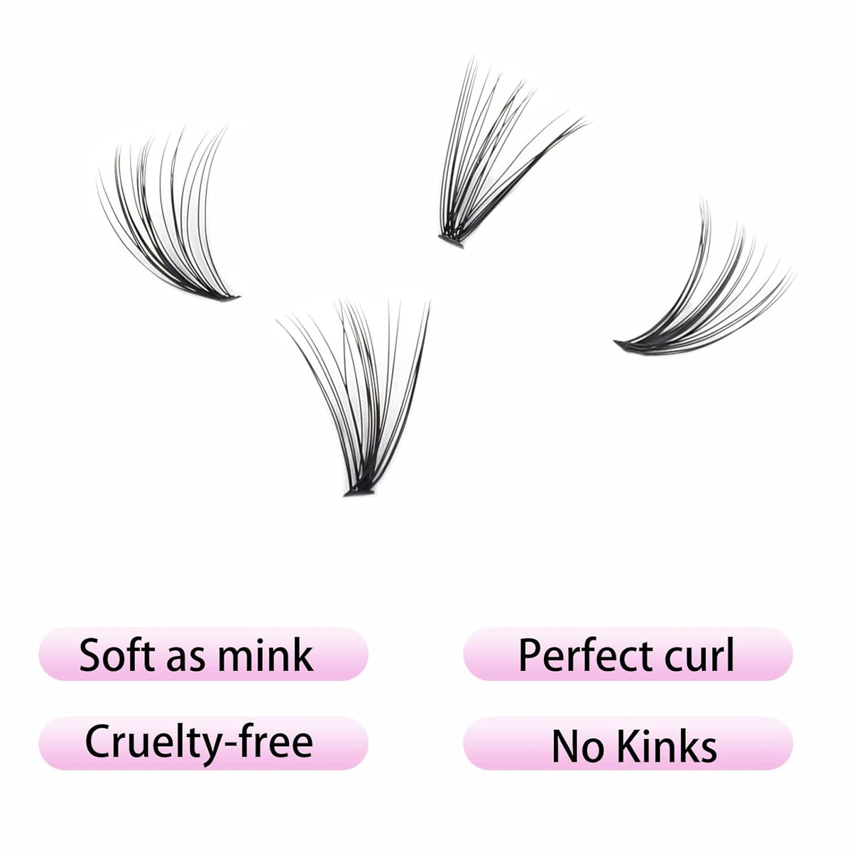 Eyelash Clusters LAUBESS Lash Clusters Individual Lashes Cluster Eyelash Extensions DIY at Home Waterproof Cluster Lashes (20D-D-15)