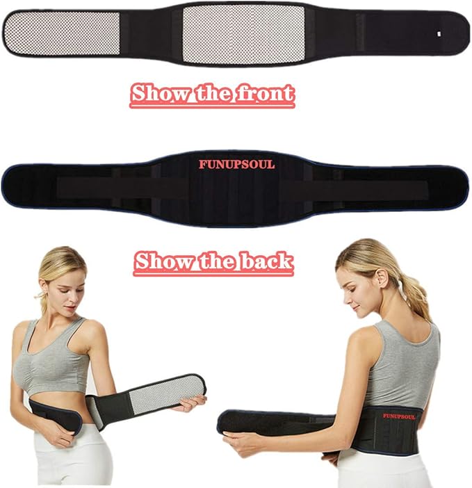 Thermal Magnetic Therapy Lumbar Support Belt Lower Back Brace for Men and Women, Self-Heating Waist Strap with Gauss Magnets (X-Large) 1