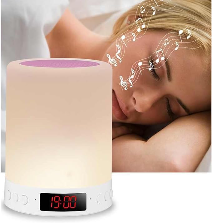 Rest Baby Sound Machine, Relax Noise Soother with Adjustable Brightness Soft RGB Color Changing Night Light, White Noise Machine Sleep with Wake Alarm Clock for Aid Adults & Baby Bedroom