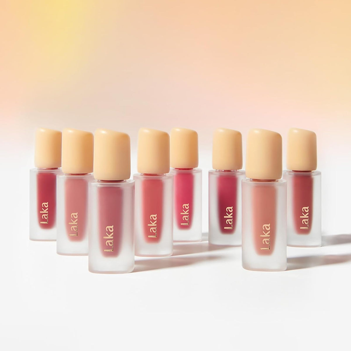 Laka Fruity Glam Tint, 4.5g/0.15 oz., Glowing Lip Stain with Wide Color Spectrum, Hydrating & Lightweight Texture, Long-Lasting Bold Stain, Non-Sticky, Vegan, K-Beauty (#103 Humming)