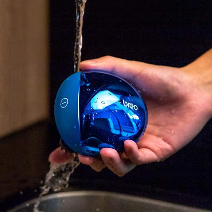 Breo Portable Mini Scalp Massager, IPX7 Waterproof Wireless Massager Octopus Head, for Scalp Stress Relief (Blue - Magnetic)