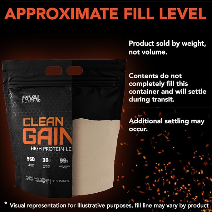 RIVAL NUTRITION Clean Gainer - Soft Serve Vanilla 10 lbs