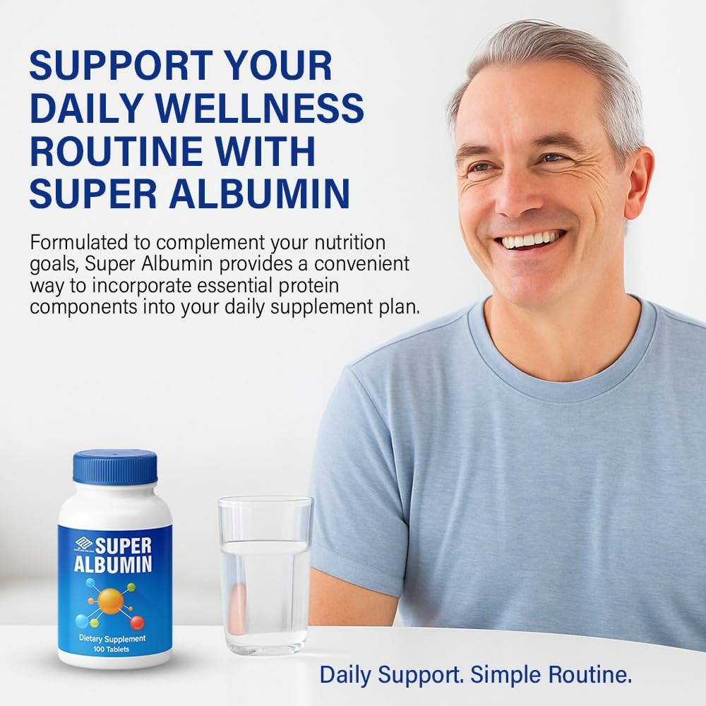 NCB NCB TECHNOLOGY Nu-Health Super Albumin Hydrolyzed Protein Amino Acids, 100 Tabs Pack of 2