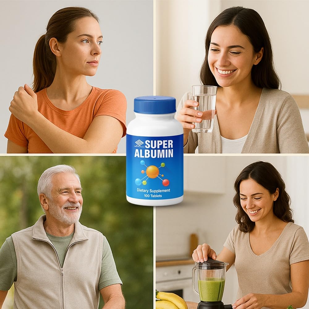 NCB NCB TECHNOLOGY Nu-Health Super Albumin Hydrolyzed Protein Amino Acids, 100 Tabs Pack of 2