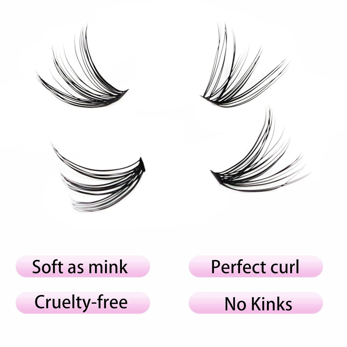 Lash Clusters LAUBESS Individual Lashes Waterproof Eyelash Clusters Mixed Tray Cluster Eyelash Extensions Soft Cluster Lashes for Beginners (30D-D-Mix9-16)