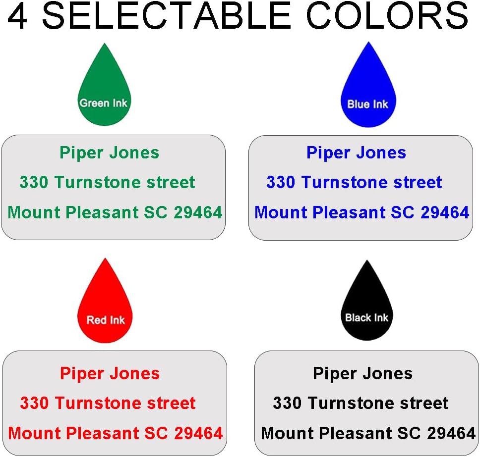 Custom Logo Stamp,Personalized Business Stamp Customized Self-Inking Stamp Business Logo Text Address Stamp-Round,4 Ink Colors Available (Red Case)
