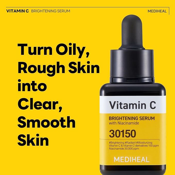 Mediheal Vita Glow Set – Vitamin C Brightening Serum & Eye Patches for Radiant Skin, Dark Circles & Dullness