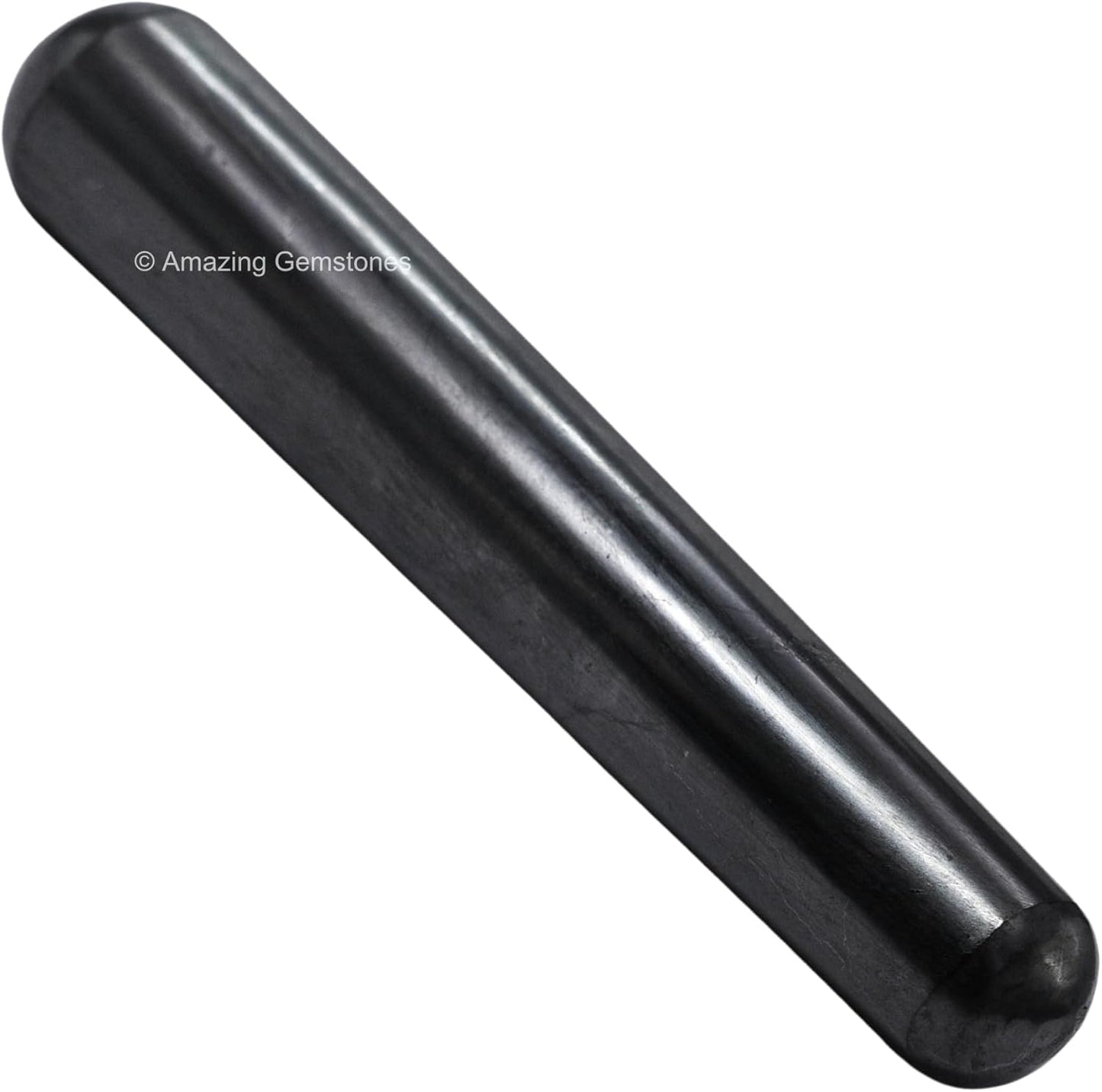 Amazing Gemstone Shungite Crystal Wand Massage Stick - Pelvic Wand Gua Sha for Adults - Crystals and Healing Stones Massage Wands for Adults Gifts (Smooth)
