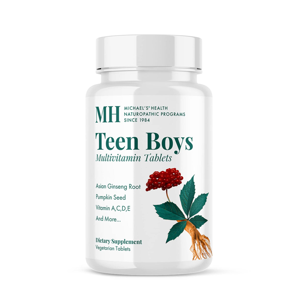 MICHAEL'S Health Naturopathic Programs Teen Boys - 90 Vegetarian Tablets - Daily Multivitamin Supplement - Kosher - 45 Servings