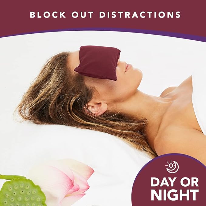 Lotus Weighted unscented Eye Pillow|Sleeping & Meditation Mask|Yoga Eye Pillow| Soothing Weighted Eye Pillow | Hot or Cold Pack| Head Ache Relief | Sleep mask Relaxing Gift Men, Women & Employees