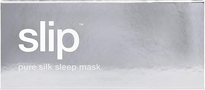 slip Pure Silk Sleep Mask - 100% Pure 22 Momme Mulberry Silk Eye Mask - Comfortable Sleeping Mask with Elastic Band + Pure Silk Filler and Internal Liner, Silver