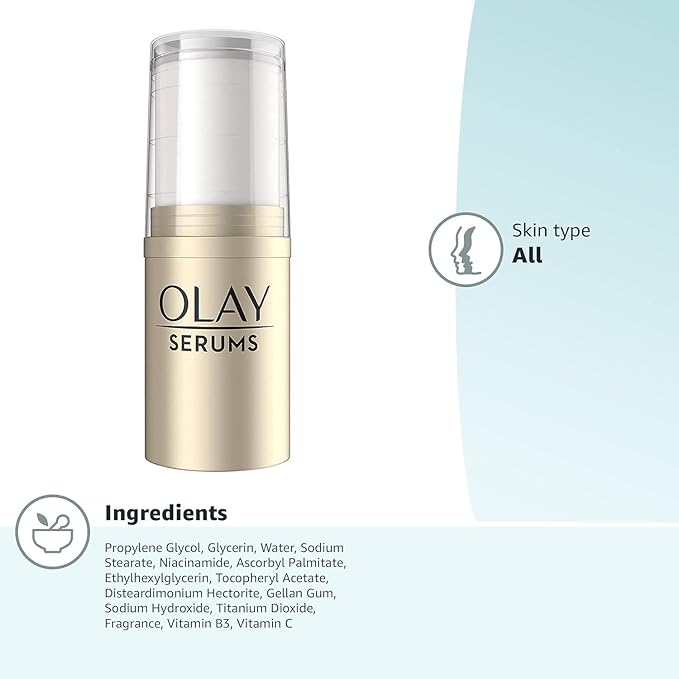 Vitamin C Face Serum by Olay, Skin Brightening Serum Stick with Vitamin C and Vitamin B3, 0.47 Fl Oz