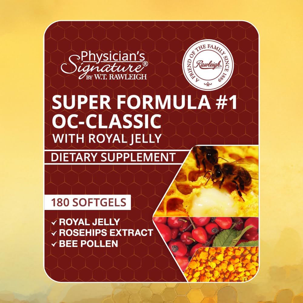 Rawleigh Super Formula No. 1 OC Classic – 180 Softgels (3-Month Supply) | Antioxidant & Cellular Support | Heart, Immune & Energy Wellness | with Royal Jelly, Bee Pollen, Rosehips, ALA & Vitamin B12