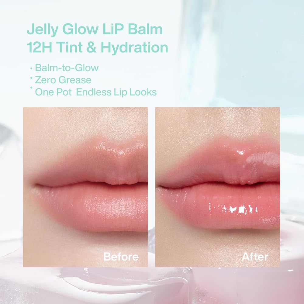 INTO YOU Frozen Glow Lip Balm, Hydrating Lip Gloss, Shine Finish, Nourishing Sheer Tint Pudding Pot with Vitamin E and Seed Oil, Plumping, Moisturizing Lip Makeup, 0.18oz, FB03 Amber Red