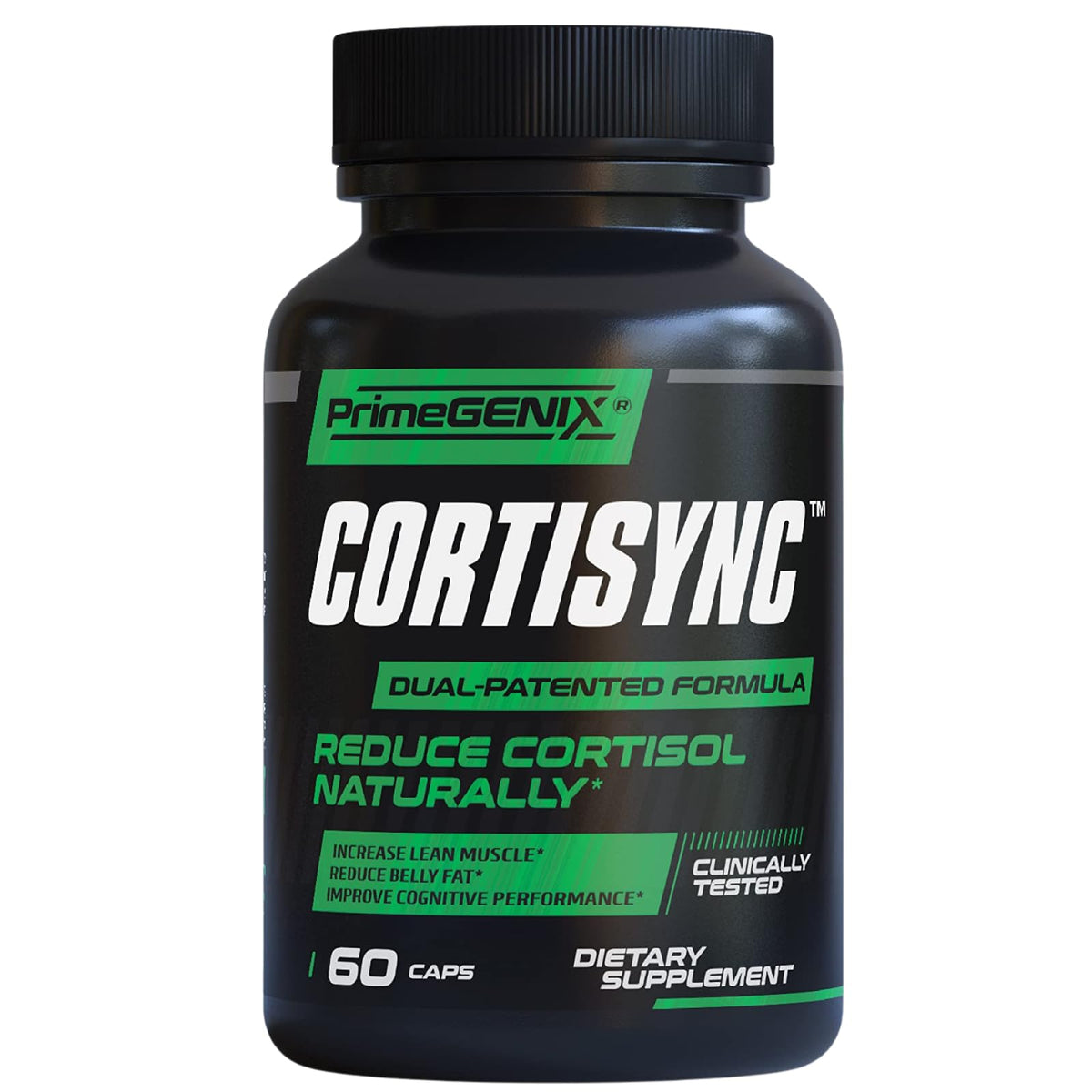 PrimeGENIX CortiSync Reduce Cortisol, Increase Energy, and Improve Focus with Sensoril Ashwagandha - 60 Capsules