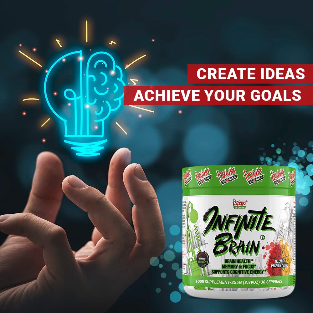 Psycho Pharma. Infinite Brain Nootropic Game Changer. Compete Win (Mozart's Passion Mango, 30 Serving)