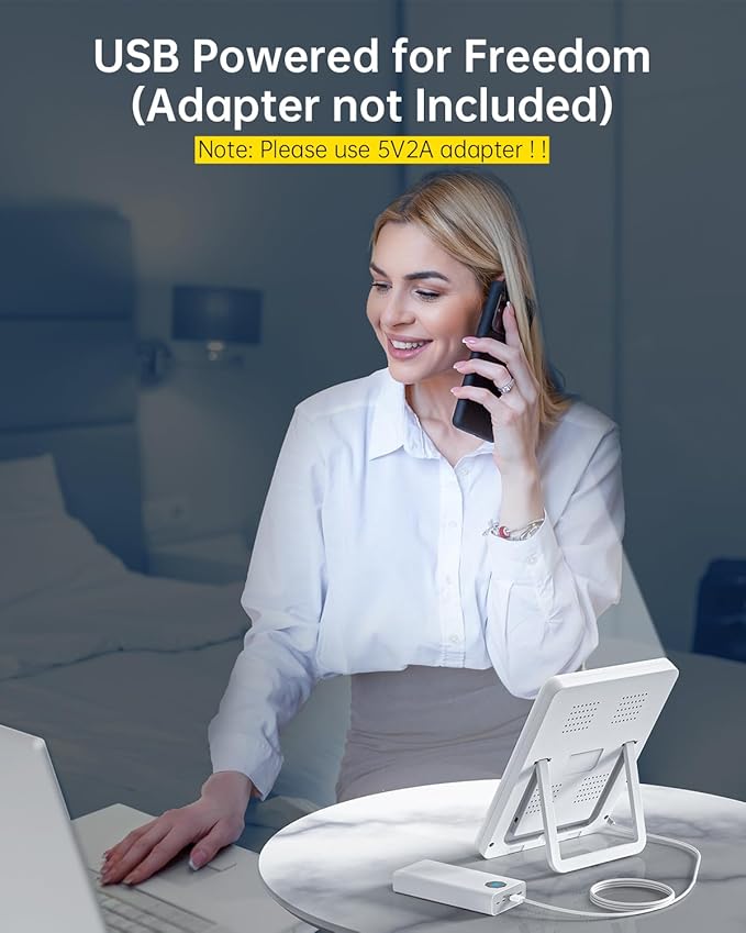 SUXIO Light Therapy Lamp - 10000 Lux Therapy Light, 3 Timing & Mode Happy Lamp, Touch Control Light Therapy Box with Memory Function, Portable Daylight Lamp for Home/Office Use As Lift Mood