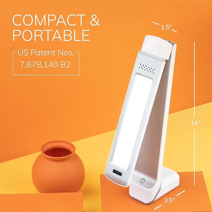Circadian Optics Lumos 2.0 Light Therapy Lamp | As Seen On Shark Tank | 10,000 Lux Full Spectrum UV-Free Light | Boost Mood, Improve Sleep, Increase Energy & Enhance Focus